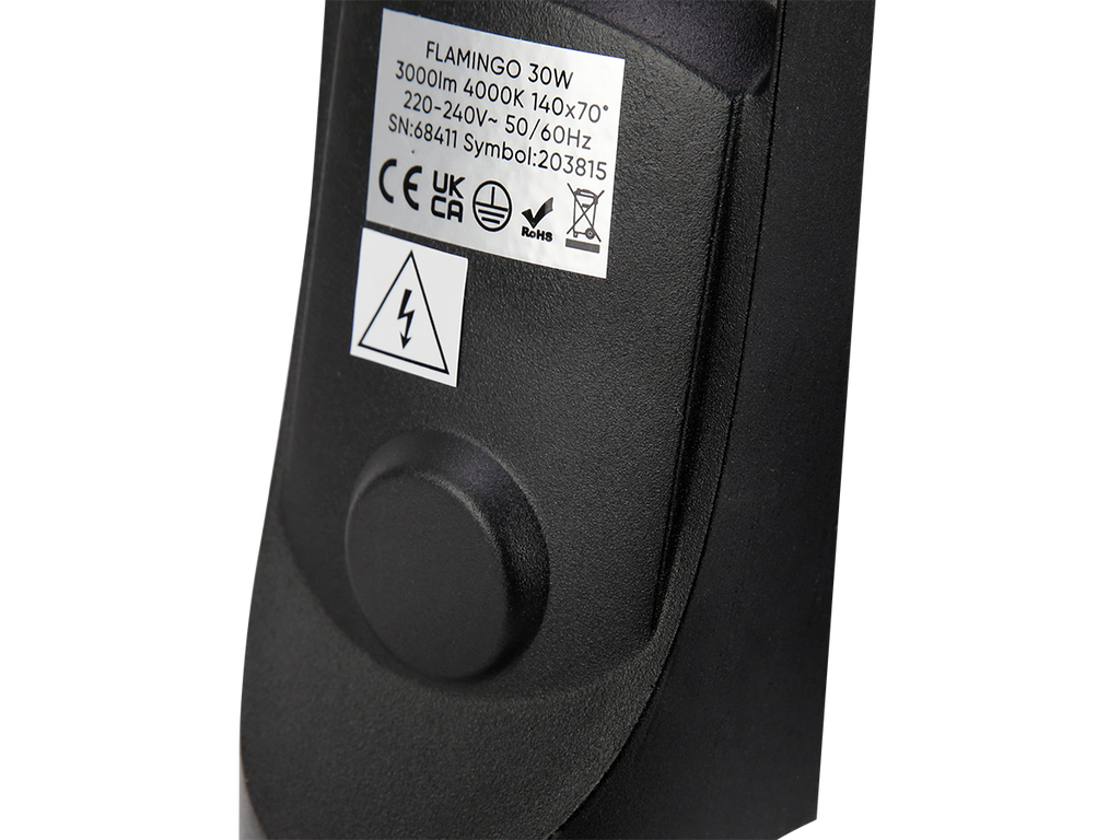 LED line straatarmatuur FLAMINGO 4000K 30W 3000lm IP65 zwart LITE