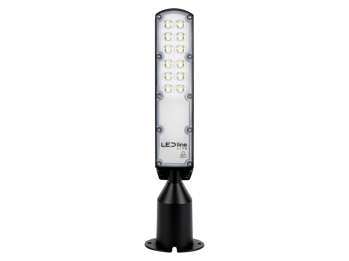 LED line straatarmatuur FLAMINGO 4000K 30W 3000lm IP65 zwart LITE