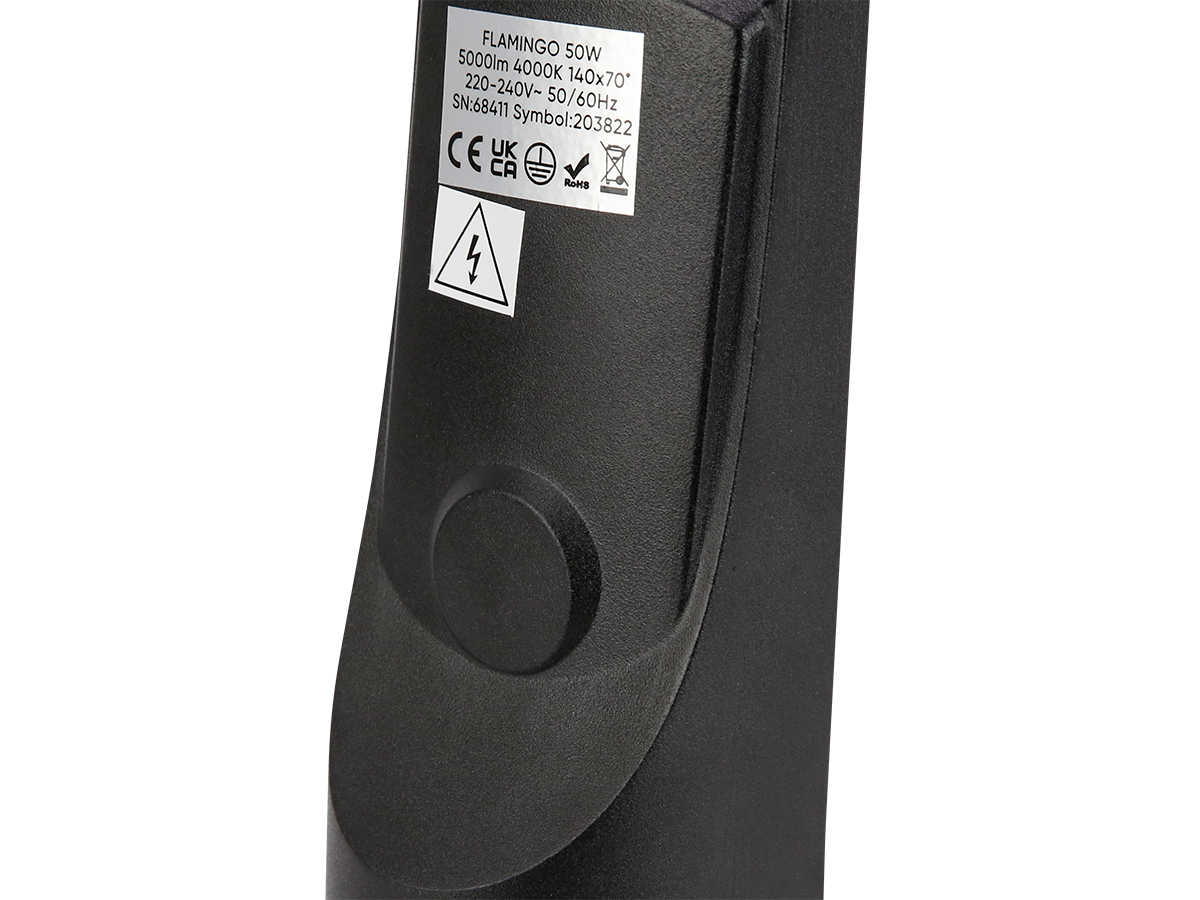 Wegarmatuur FLAMINGO 4000K 50W 5000lm IP65 zwart LITE