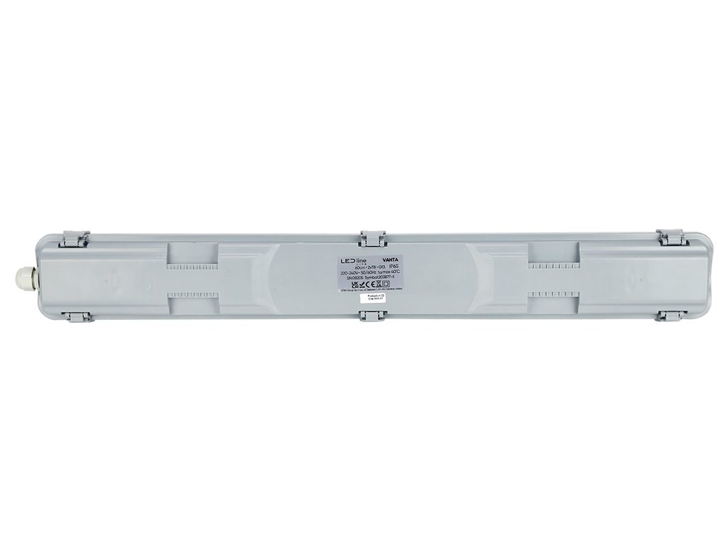 Hermetische armatuur VANTA 2xT8 LED IP65 60cm grijs ABS/PS LITE