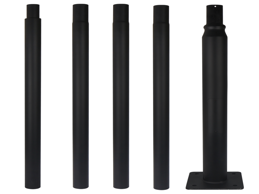 Opvouwbare lichtmast 5m zwart PRIME