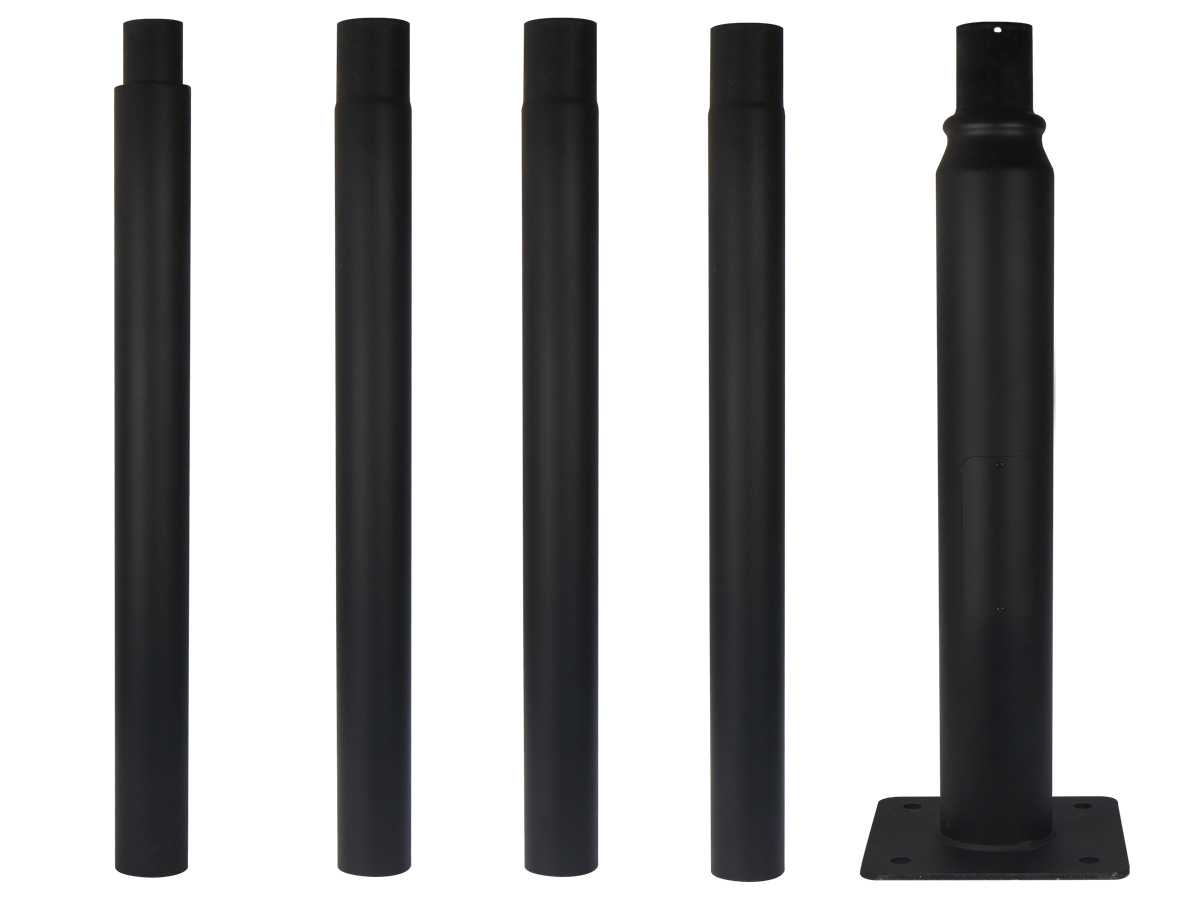 Opvouwbare lichtmast 5m zwart PRIME