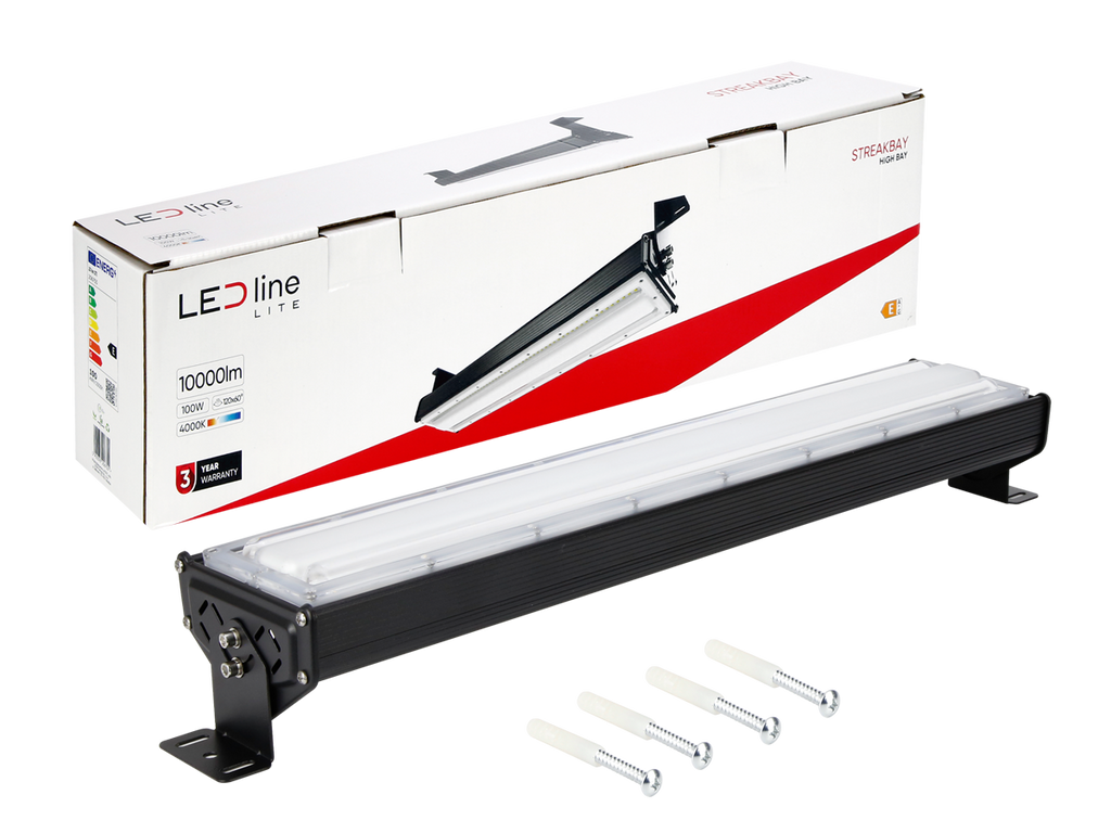 Highbay Armatuur STREAKBAY 4000K 100W 10000lm 120x60° IP65 zwart LITE