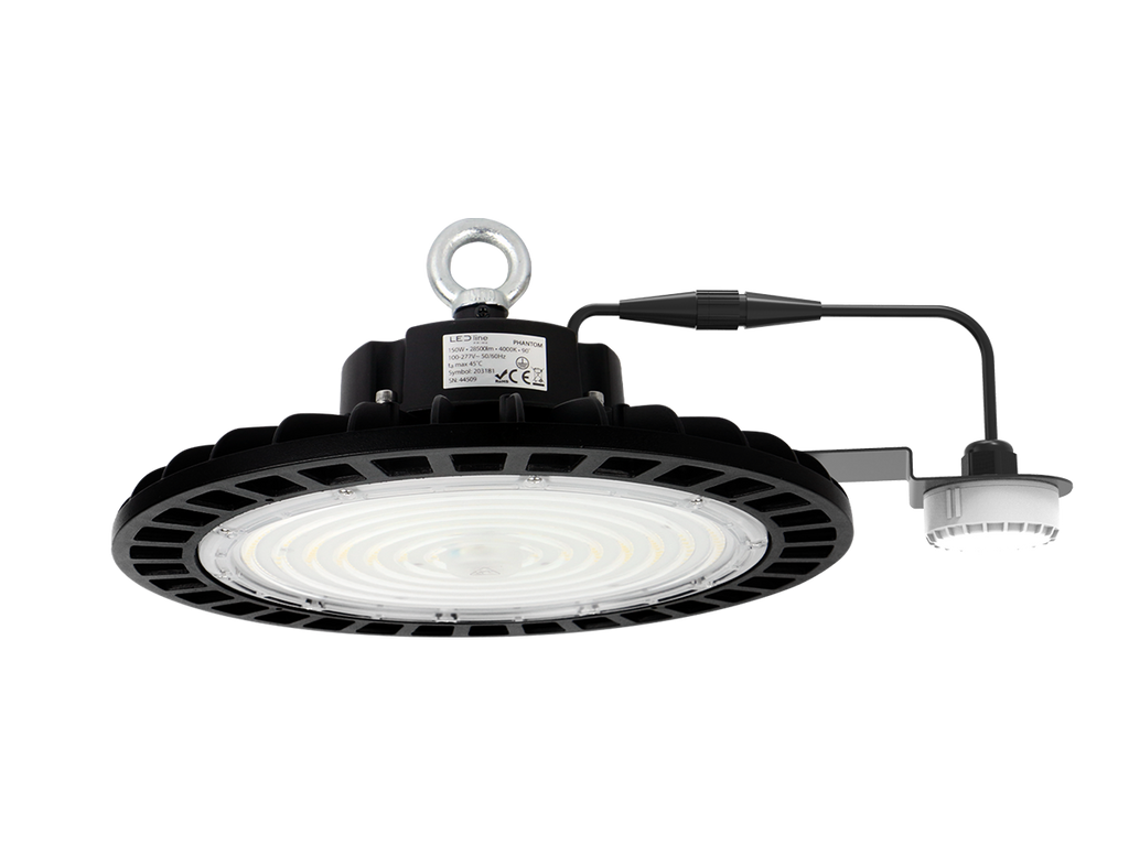 Highbay Armatuur PHANTOM 4000K 150W 28500lm 90° IP65 zwart PRIME MV 1-10V