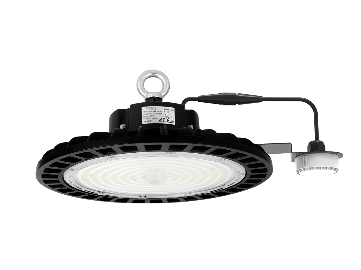 Highbay Armatuur PHANTOM 4000K 150W 28500lm 90° IP65 zwart PRIME MV 1-10V