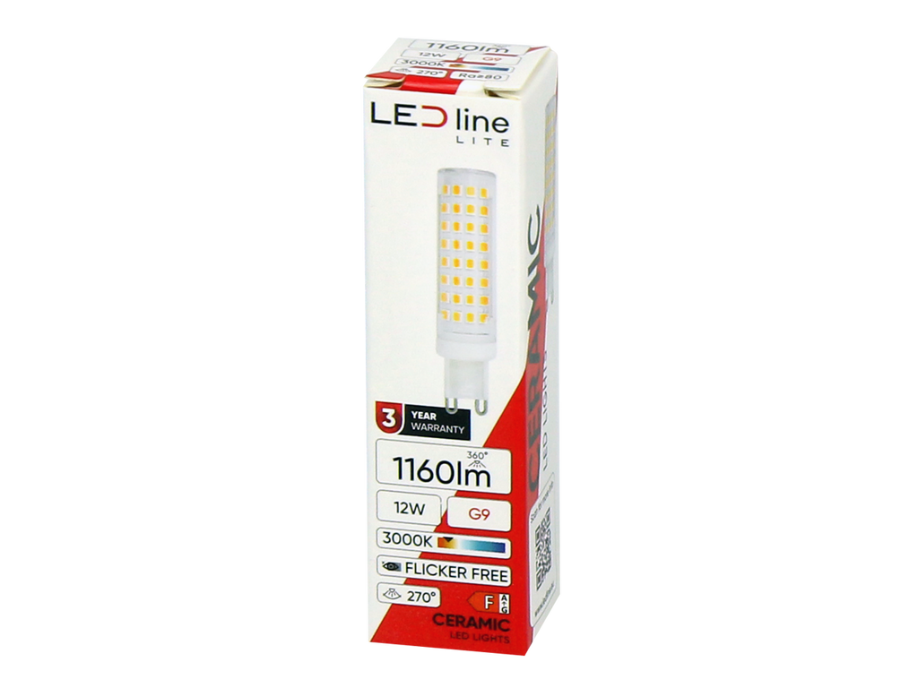 LED-lamp G9 3000K 12W 1160lm 230V 270 ° LITE Keramiek