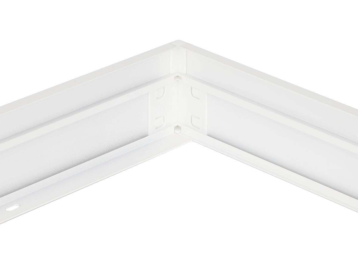 Montagerand voor panelen 60x60 H62mm wit opvouwbaar LITE