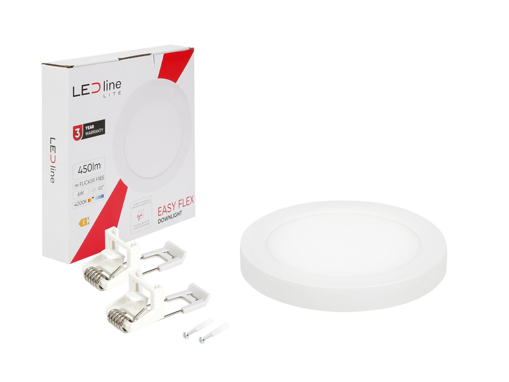Downlight EASY FLEX 4000K 6W 450lm rond IP20 Wit LITE