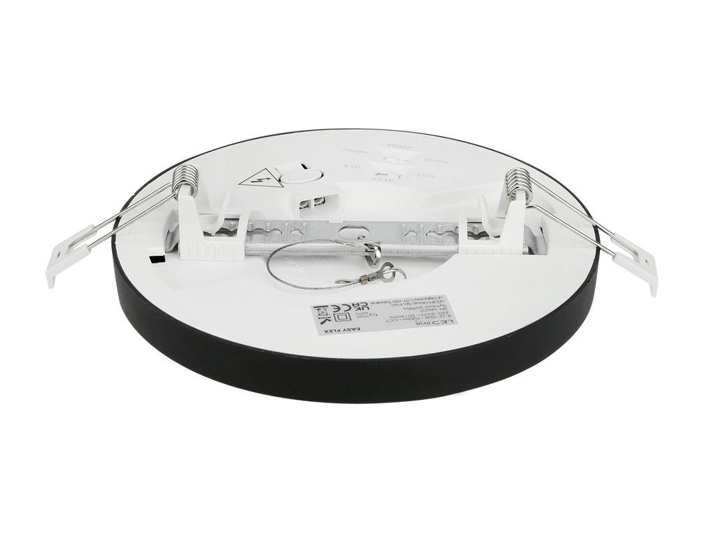 Downlight EASY FLEX 3CCT(3K/4K/5K) 9/12/15W 1050lm rond IP20 zwart LITE