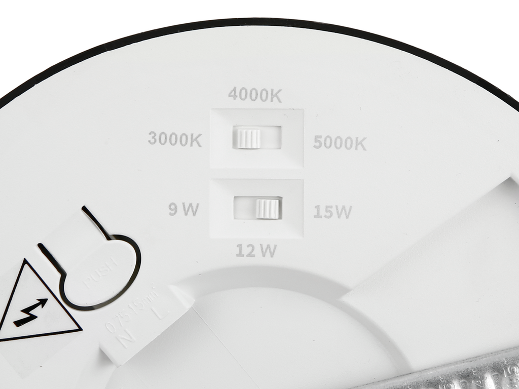 Downlight EASY FLEX 3CCT(3K/4K/5K) 9/12/15W 1050lm rond IP20 zwart LITE