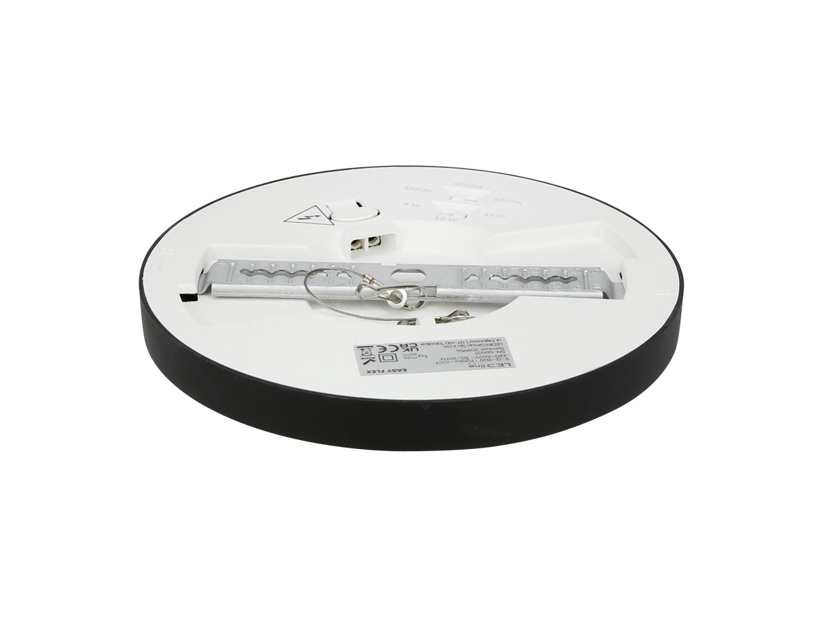 Downlight EASY FLEX 3CCT(3K/4K/5K) 9/12/15W 1050lm rond IP20 zwart LITE