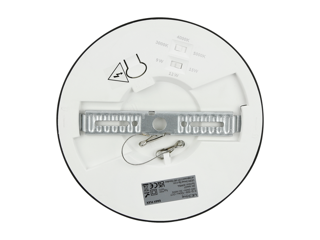 Downlight EASY FLEX 3CCT(3K/4K/5K) 9/12/15W 1050lm rond IP20 zwart LITE