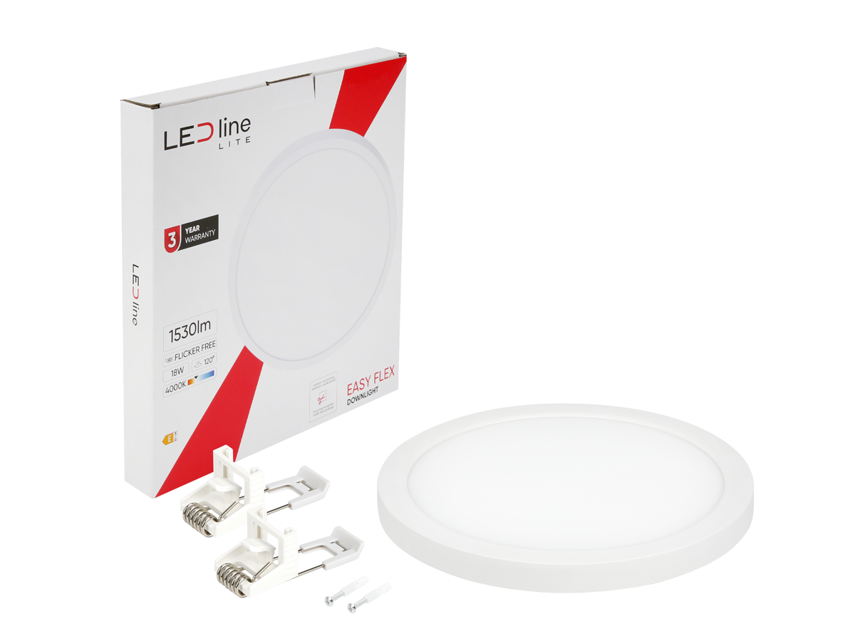 Downlight EASY FLEX 4000K 18W 1530lm rond IP20 Wit LITE