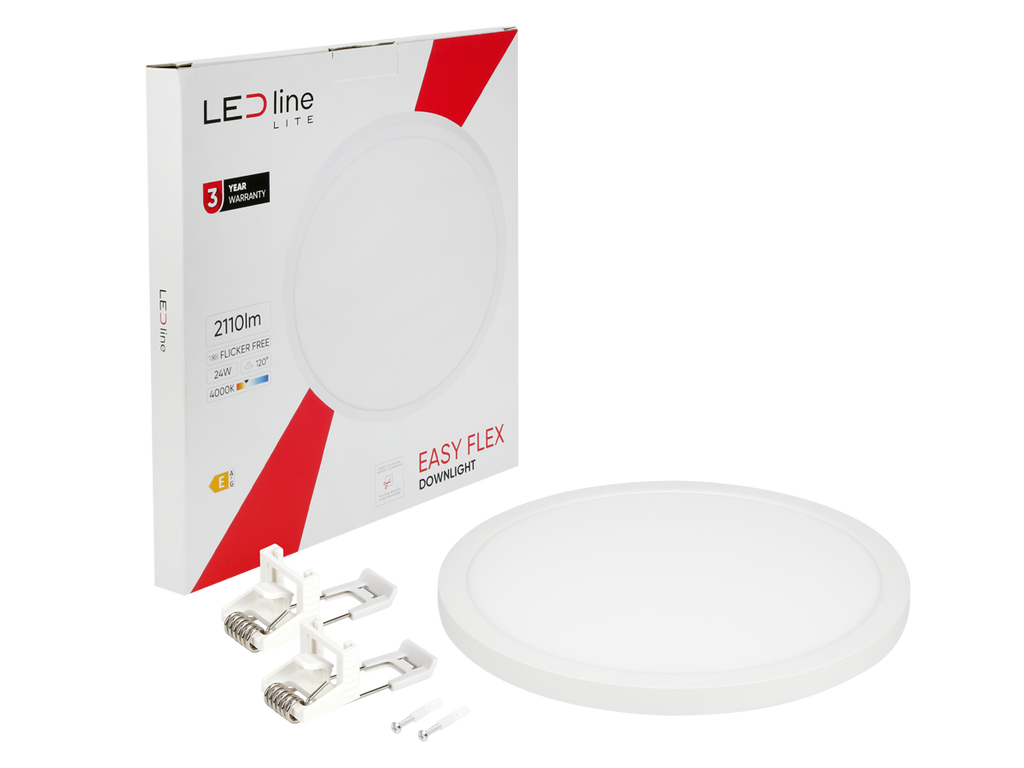 Downlight EASY FLEX 4000K 24W 2110lm rond IP20 Wit LITE