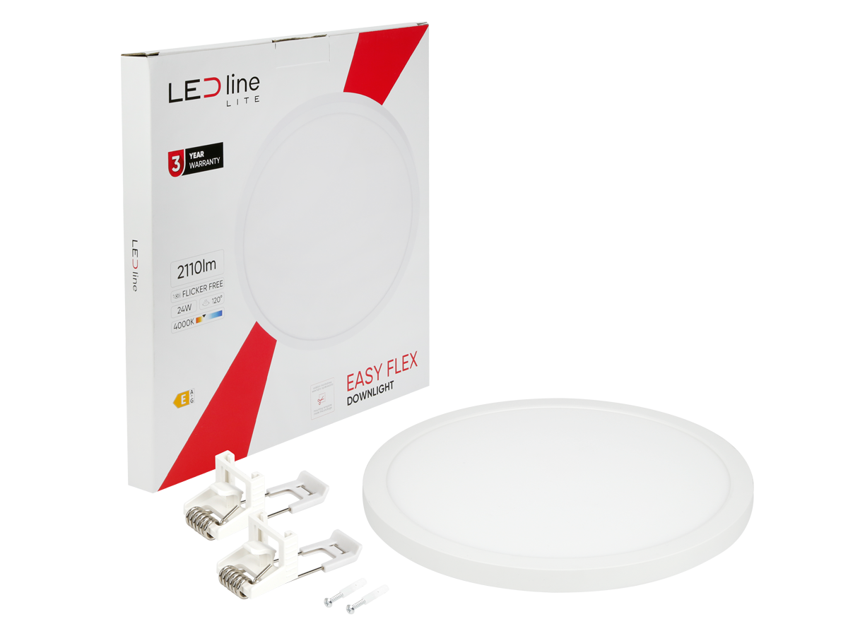 Downlight EASY FLEX 4000K 24W 2110lm rond IP20 Wit LITE