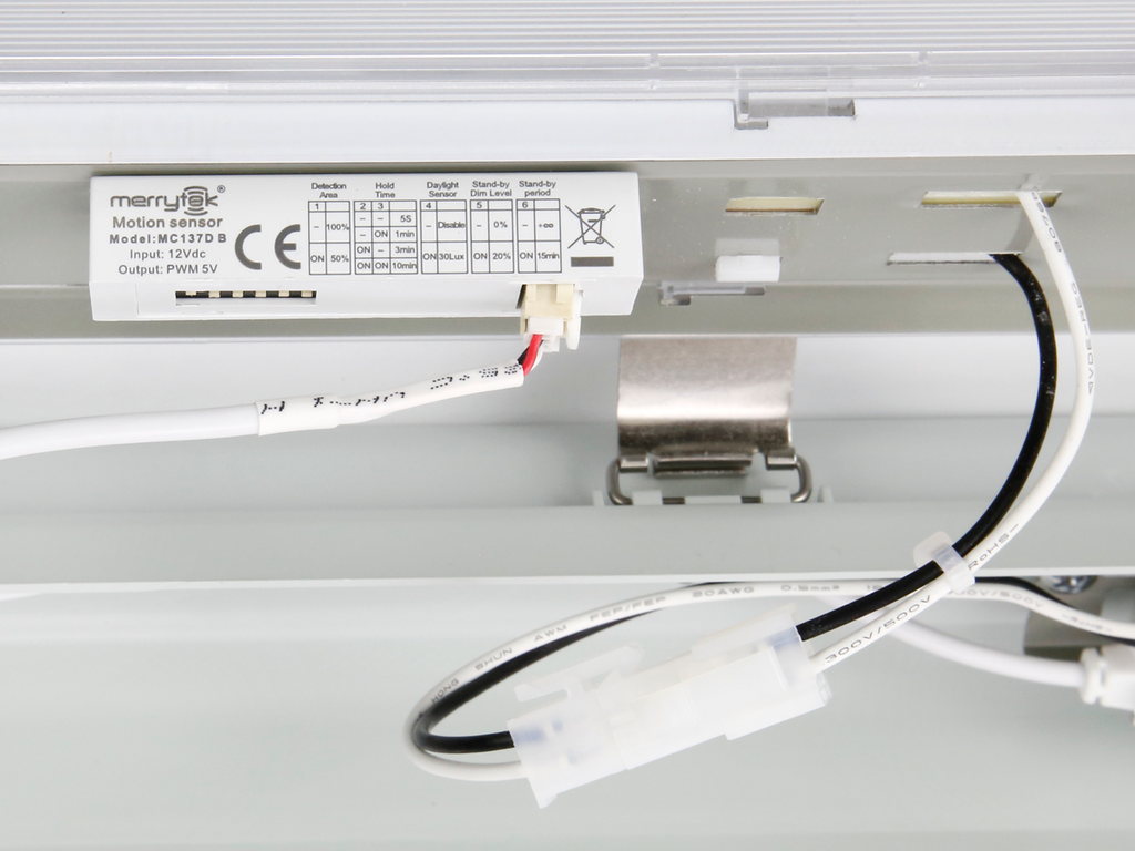 Hermetische armatuur RANGER 4000K 10-40W 7200lm IP66 120cm grijs PRIME bewegingssensor MV