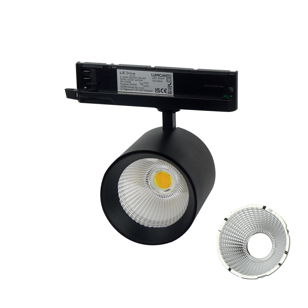 Railspot LUMICANTO 6-20W CCT 36/60° zwart PRIME