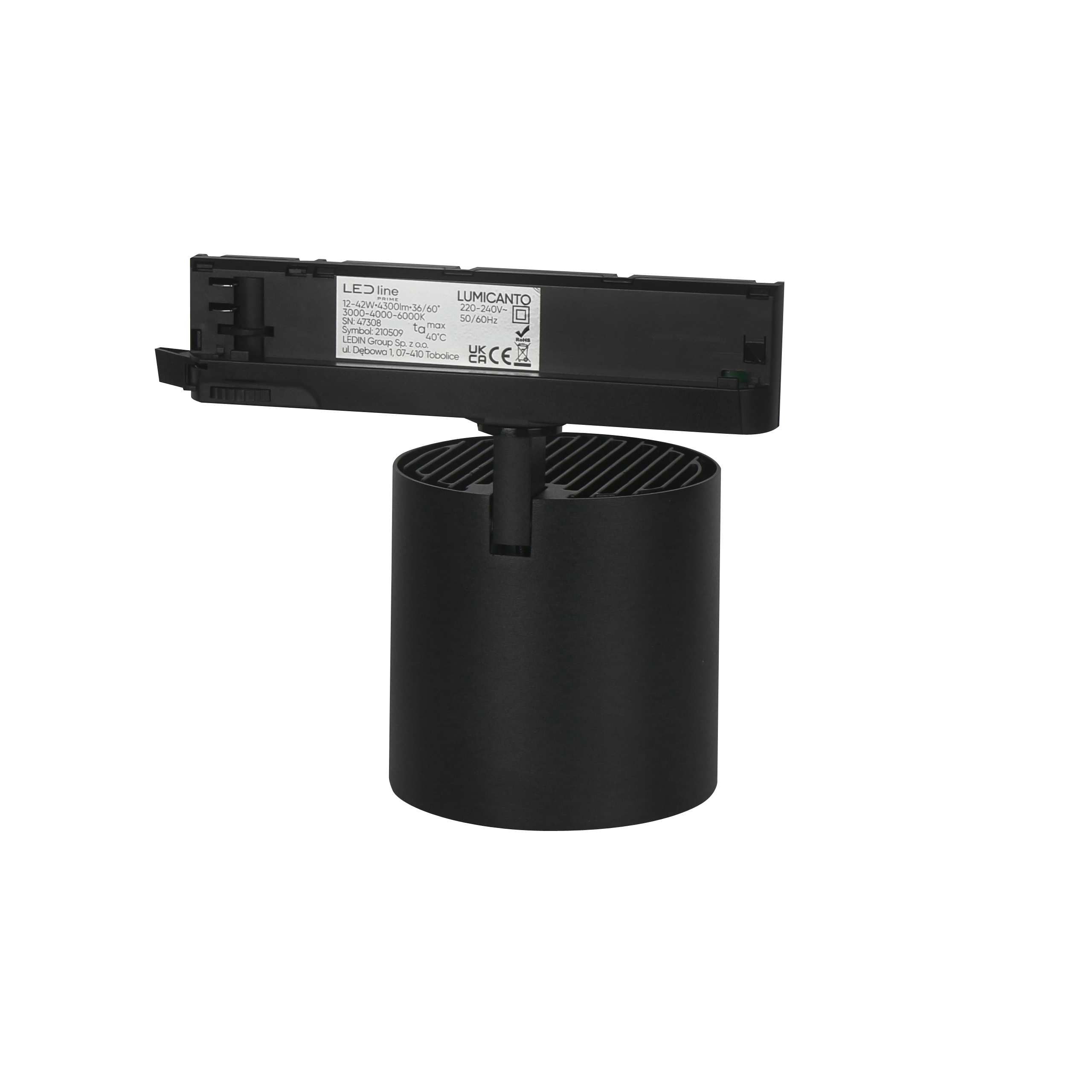 Spoorlicht LUMICANTO 12-42W CCT 36/60° zwarte PRIME