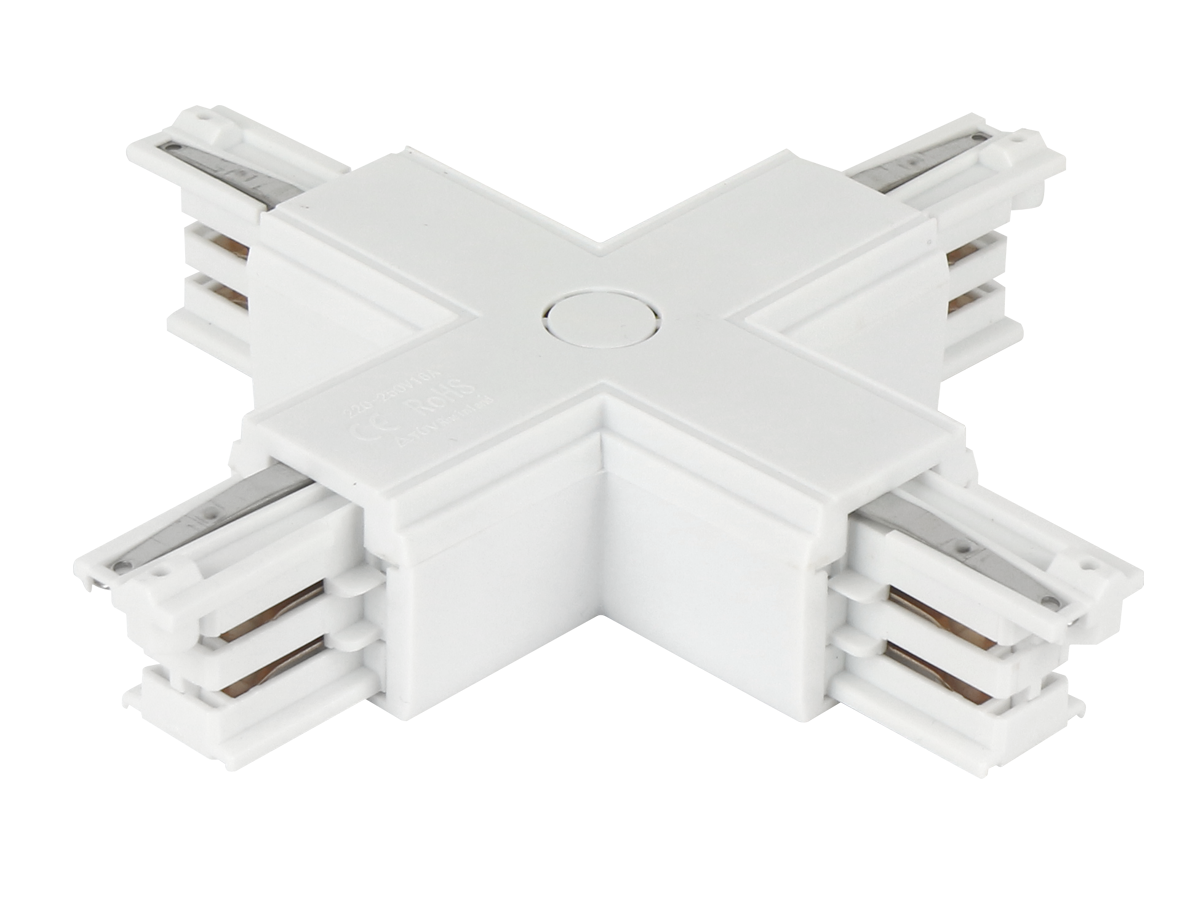 X connector voor LUMICANTO rail wit met PRIME voeding