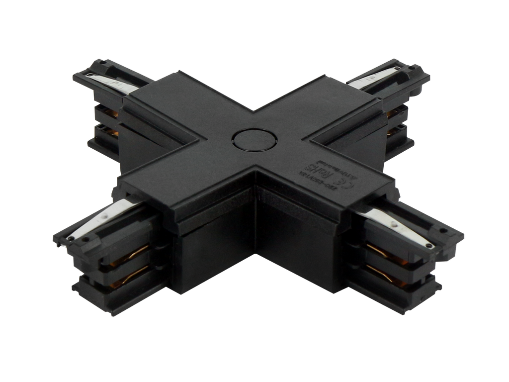 X connector voor LUMICANTO rail zwart met PRIME voeding