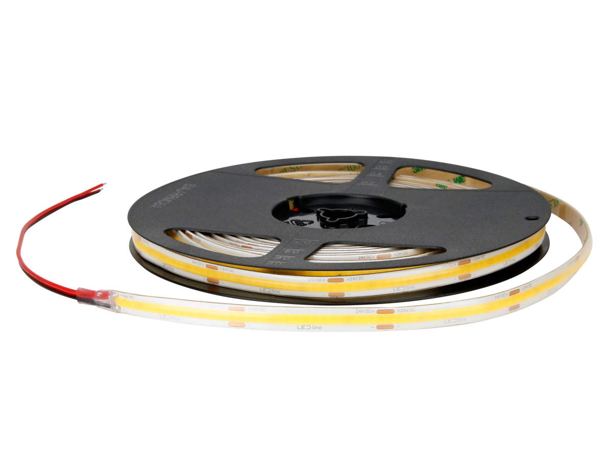 LED tape 320 COB 24V 3000K 8W IP66 9mm 5m 800lm/m PRIME