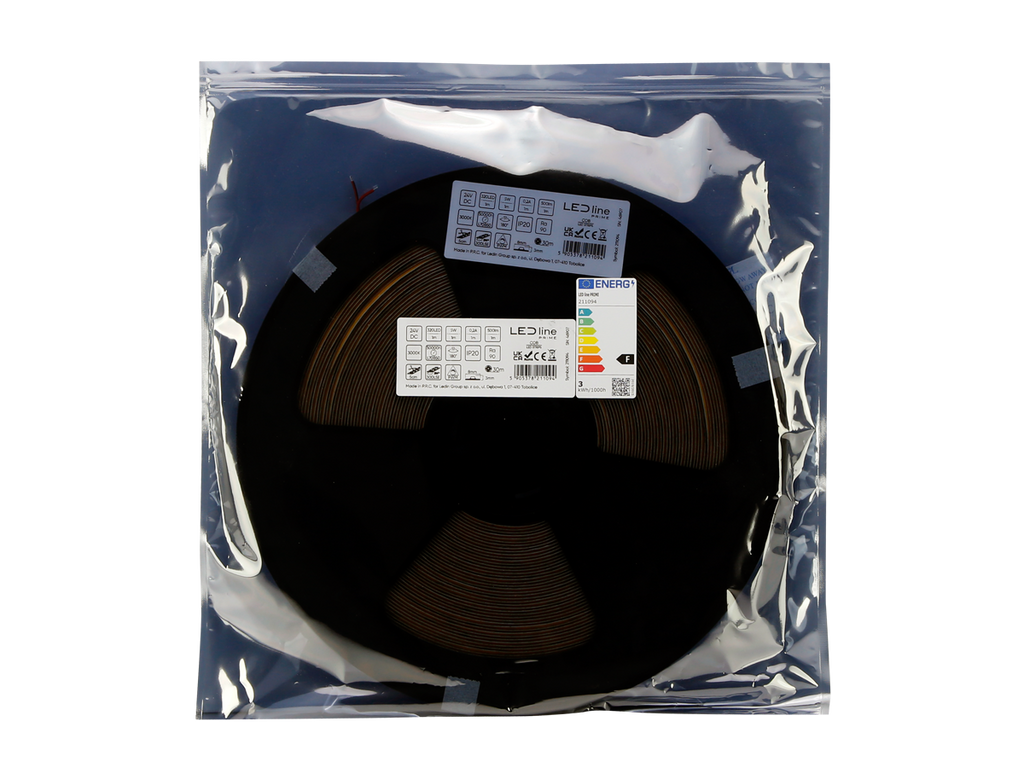LED tape 320 COB 24V 3000K 5W IP20 8mm 30m 500lm/m PRIME
