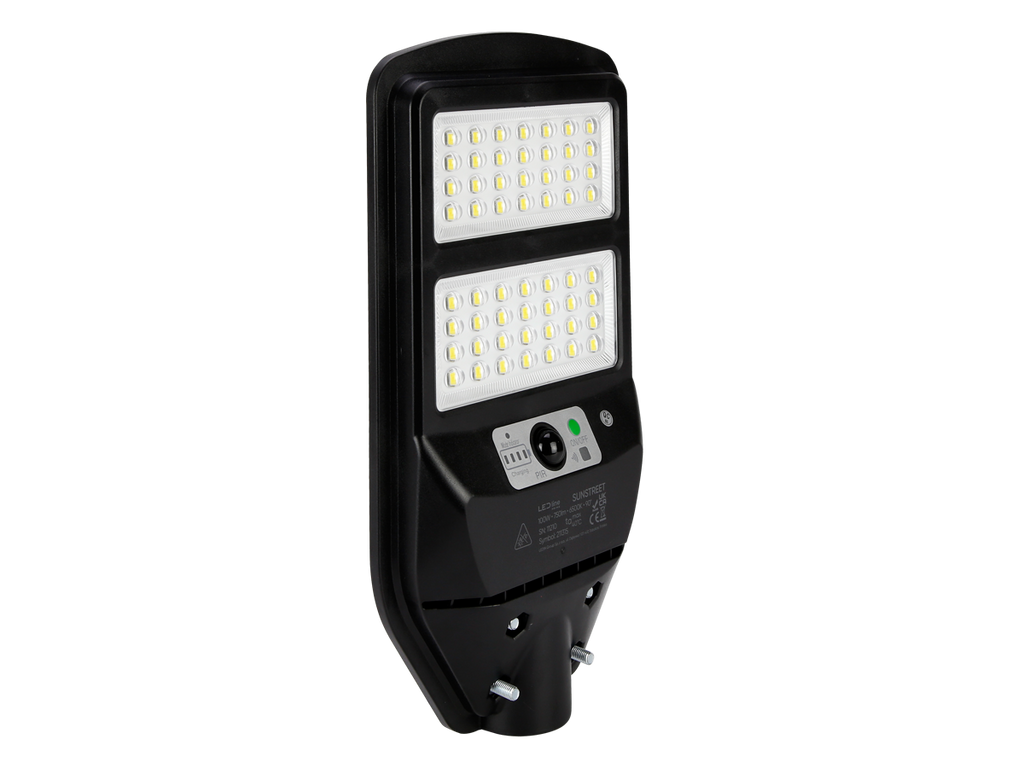 Solar straatlantaarn SUNSTREET 6500K 100W 750lm IP54 zwart PRIME