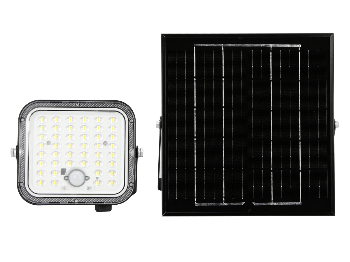 Solar schijnwerper LUNIR 4000K 50W 6W5V 1400lm IP65 zwart PRIME