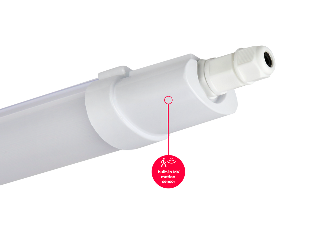 Hermetische armatuur LINIX 4000K 36W 4320lm IP65 120cm grijs LITE bewegingssensor MV