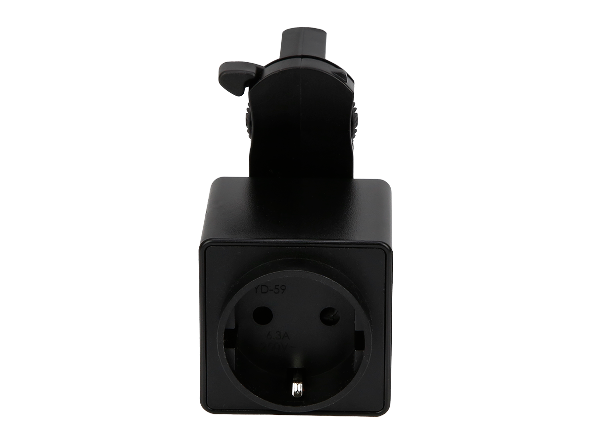 230V stopcontact voor LUMICANTO rail zwart PRIME