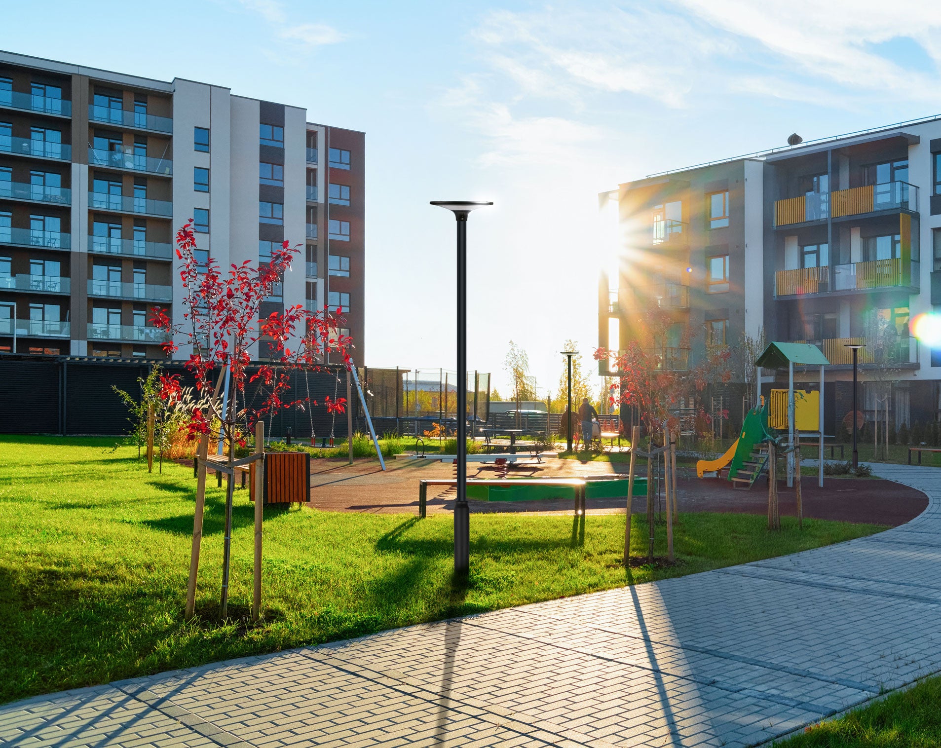 Solar parkverlichting SUNLO 2CCT (3/4K) 2200lm IP65 zwart PRIME