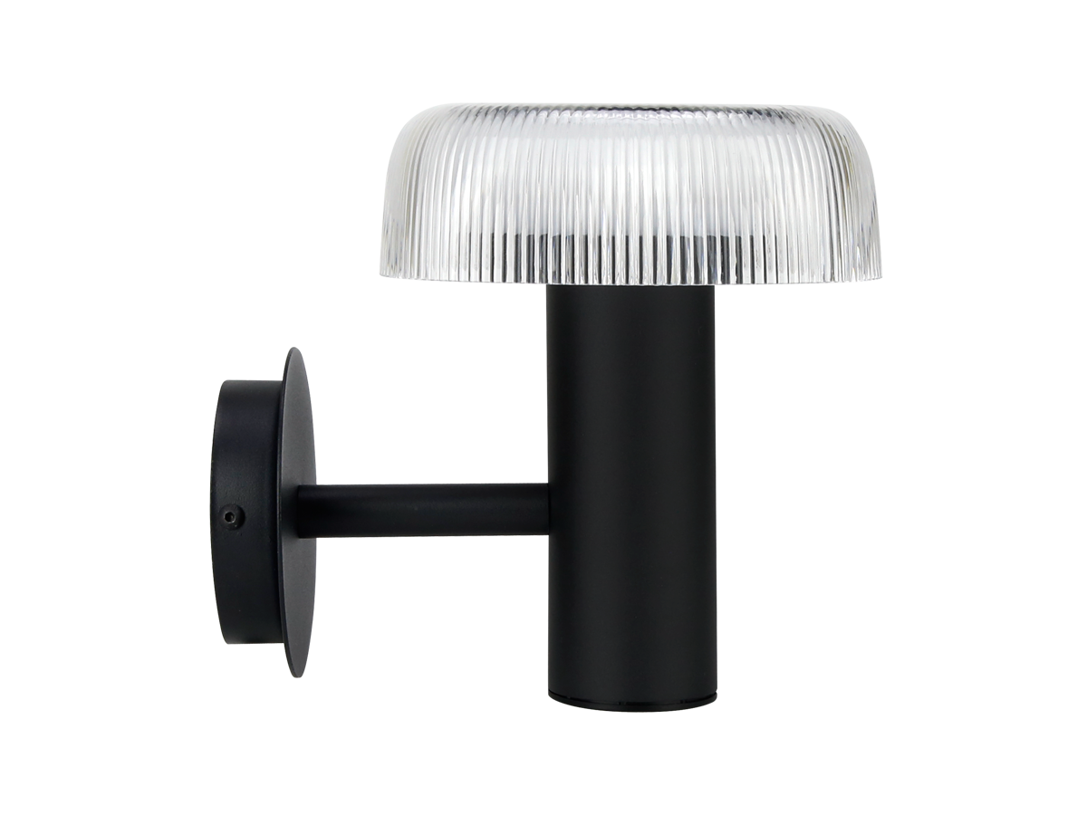 Solar wandlamp SUNTIS 3000K 170lm 2Ah USB-C rond IP54 zwart PRIME