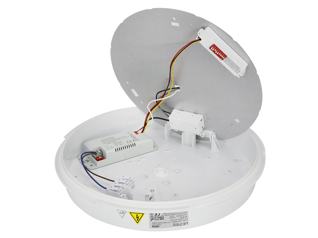 Plafonlamp LEDIS 3CCT(3K/4K/6K) 12/16W 1600lm rond IP65 wit PRIME bewegingssensor MV