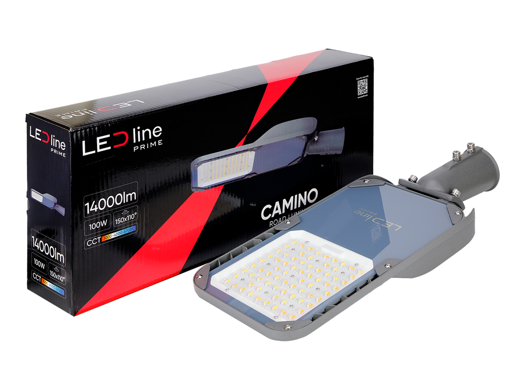 Wegverlichting Armatuur CAMINO 3CCT(3/4/5,7K) 100W 14000lm IP66 grijs PRIME