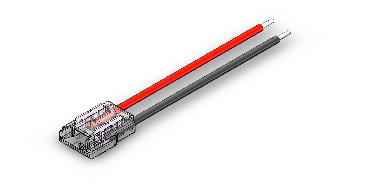 Fast Connector 3gen. SMD/COB 2pin 8mm 6A PCB-kabel 15cm PRIME (10 stuks)