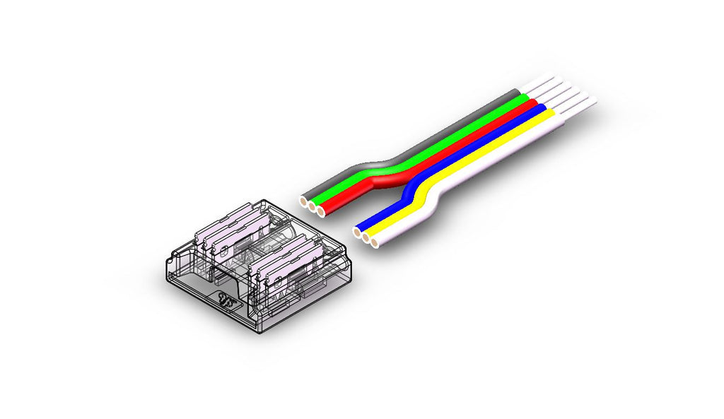 Fast Connector 3gen. COB 6pin 12mm 4A PCB-kabel 15cm PRIME (10 stuks)