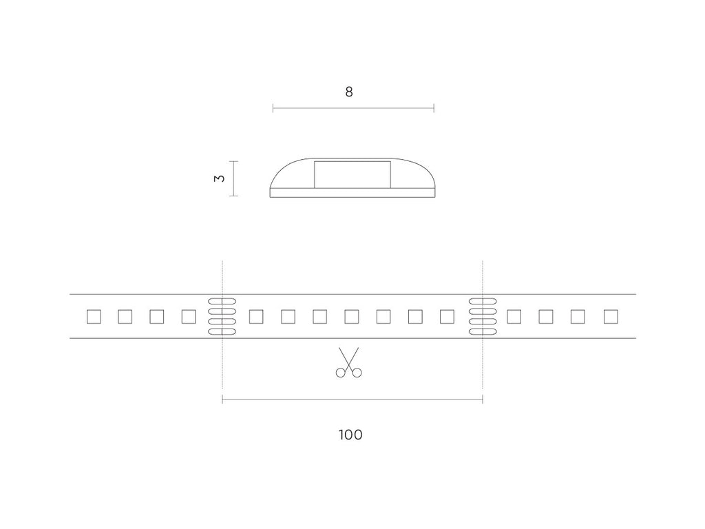 LED-strip 300/5m SMD 24V 11000K 4.8W IP65 8mm 5m 400lm/m LITE