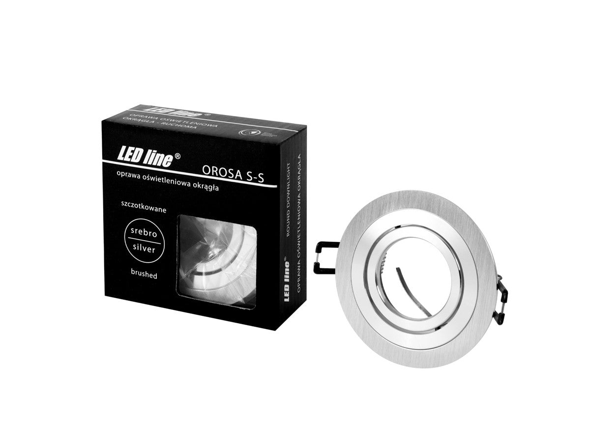 PLAFONDLAMP SLIM OROSA draaibaar rond IP20 zilver PRIME
