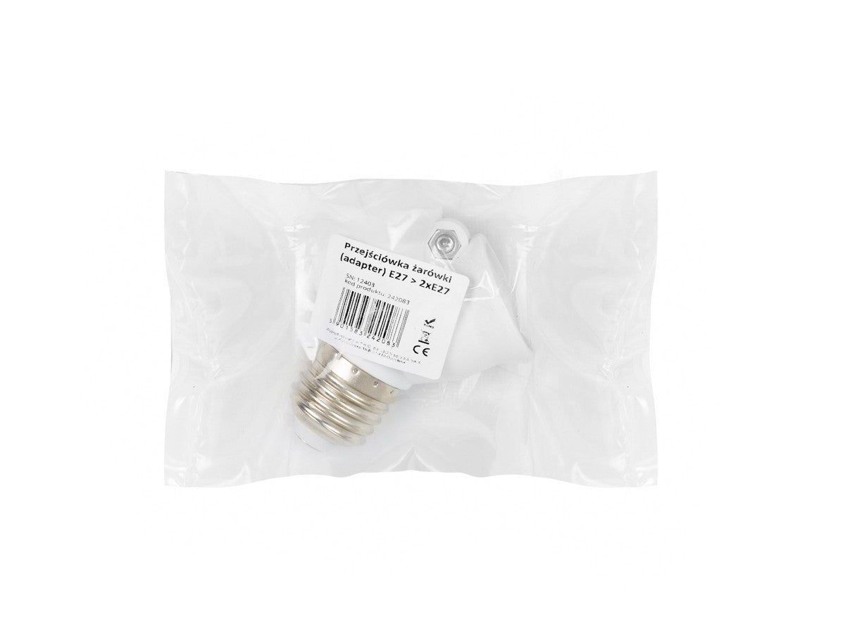 Lampadapter E27 naar 2xE27