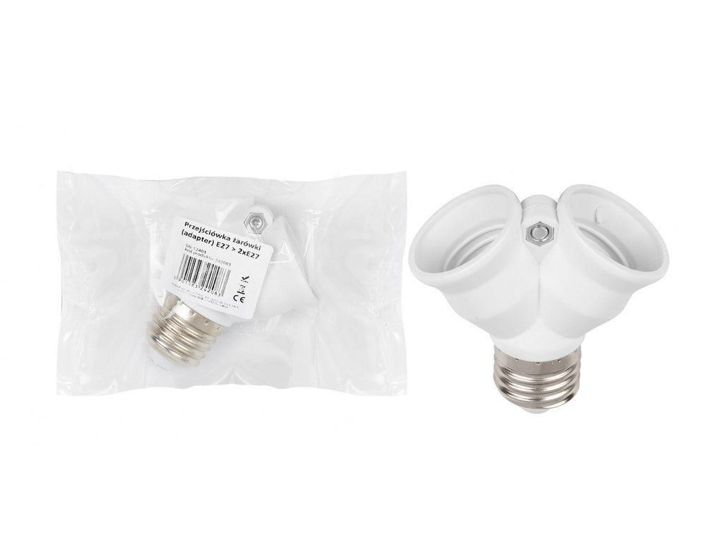 Lampadapter E27 naar 2xE27