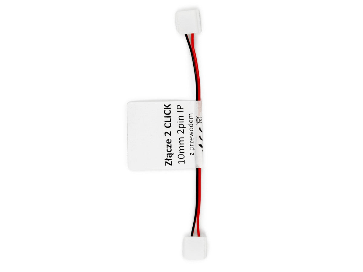 Connector voor IP67 LED strips CLICK CONNECTOR dubbel 10mm 2 pins met kabel