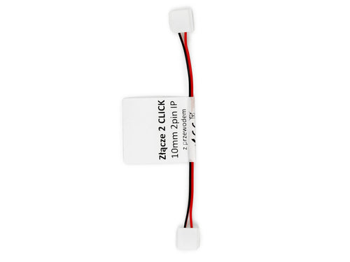 Connector voor IP67 LED strips CLICK CONNECTOR dubbel 10mm 2 pins met kabel