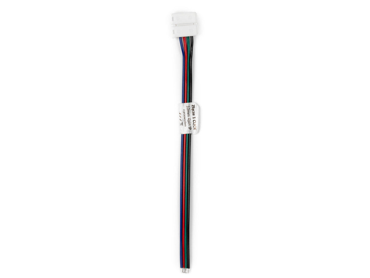Connector voor IP67 LED strips CLICK CONNECTOR enkel 10mm 4 pins met kabel