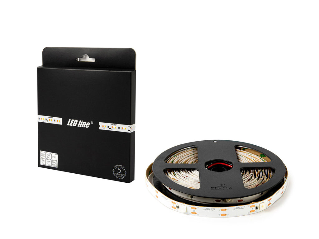 LED tape 7/5m SMD 12V 6500K 18W IP20 WID BEAM 160° 10mm 5m 1232lm/m PRIME