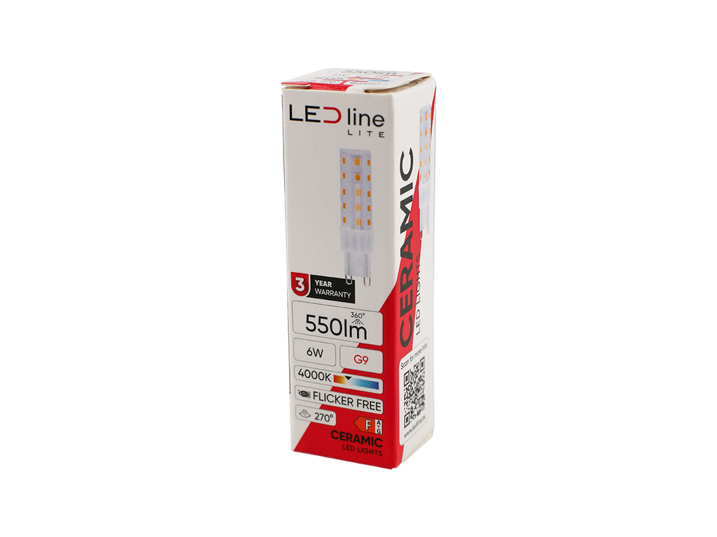 LED-lamp G9 4000K 6W 550lm 230V 270 ° LITE Keramiek