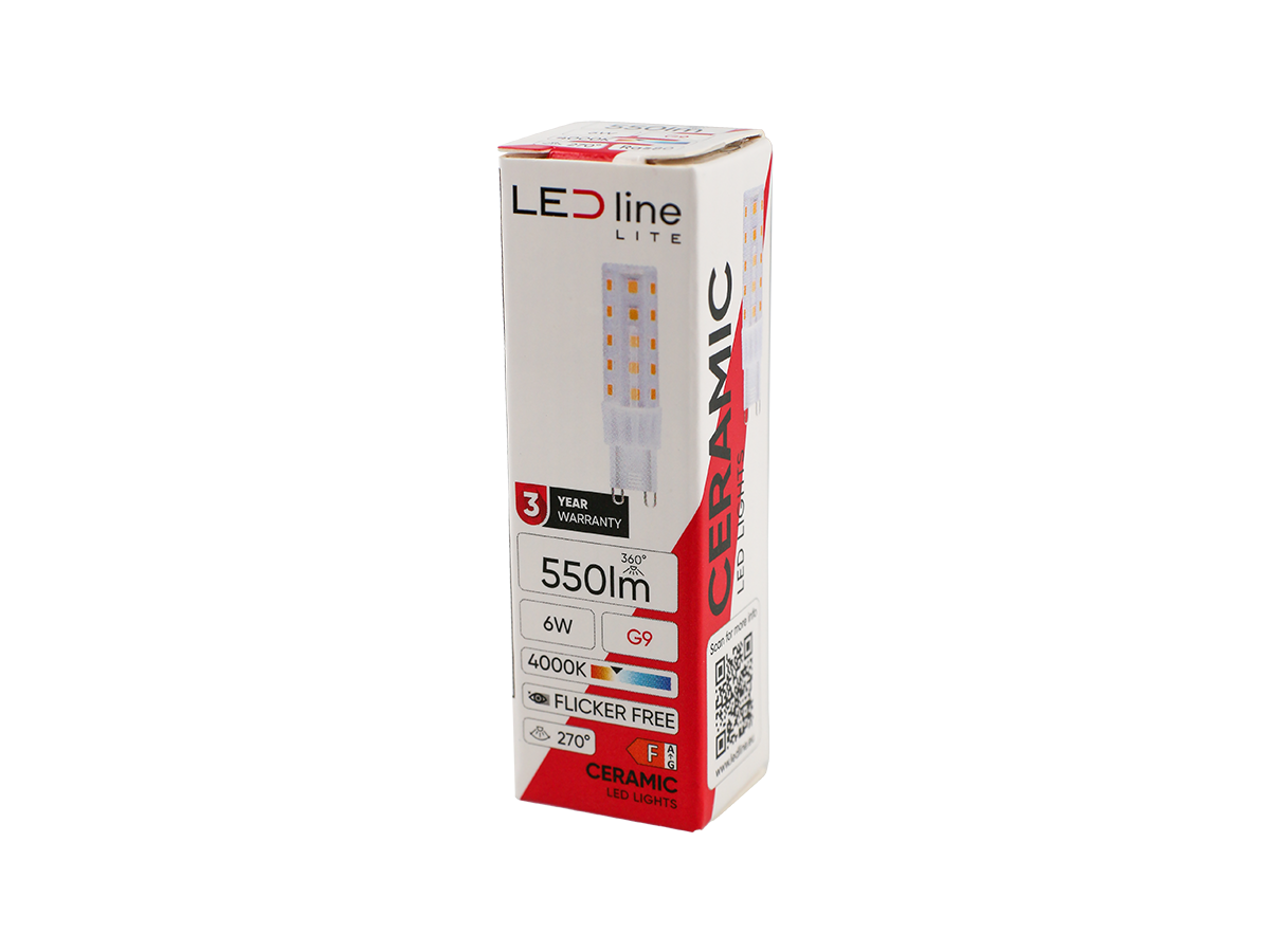 LED-lamp G9 4000K 6W 550lm 230V 270 ° LITE Keramiek