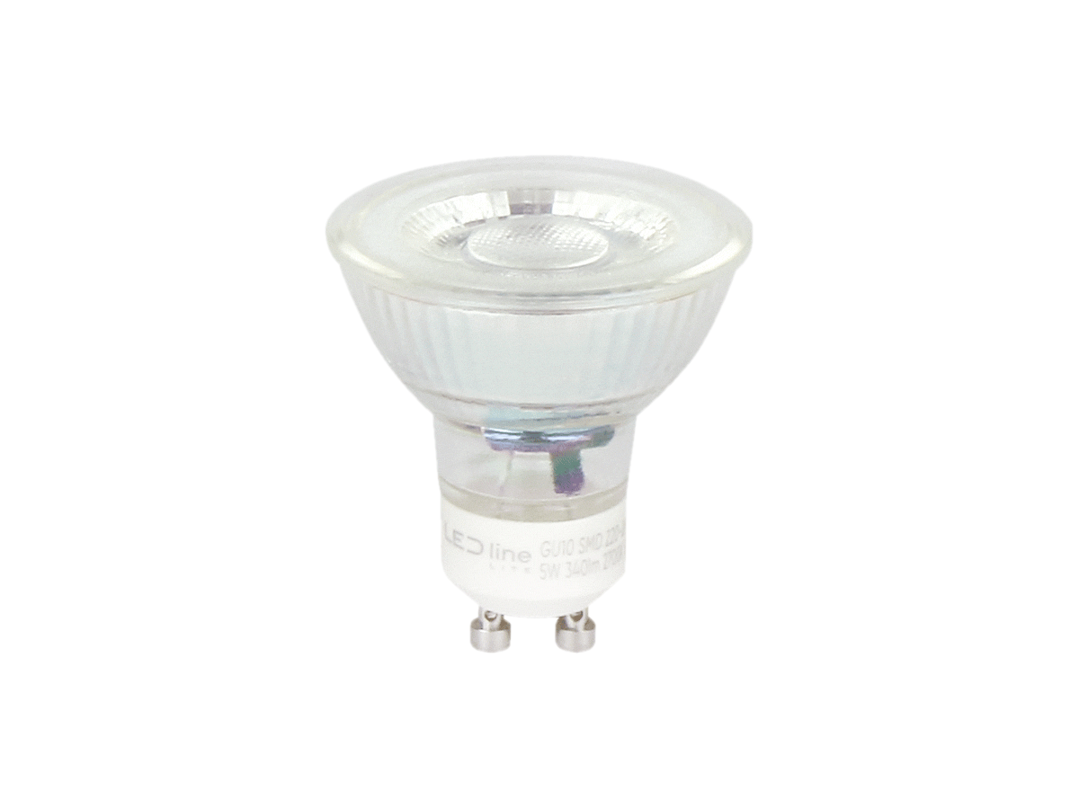 LED lamp GU10 2700K 5W 410lm 230V 50° LITE glas