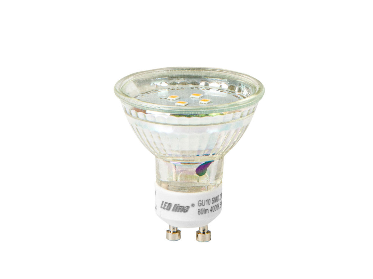 LED-lamp GU10 4000K 1W 80lm 230V 120 ° LITE glas