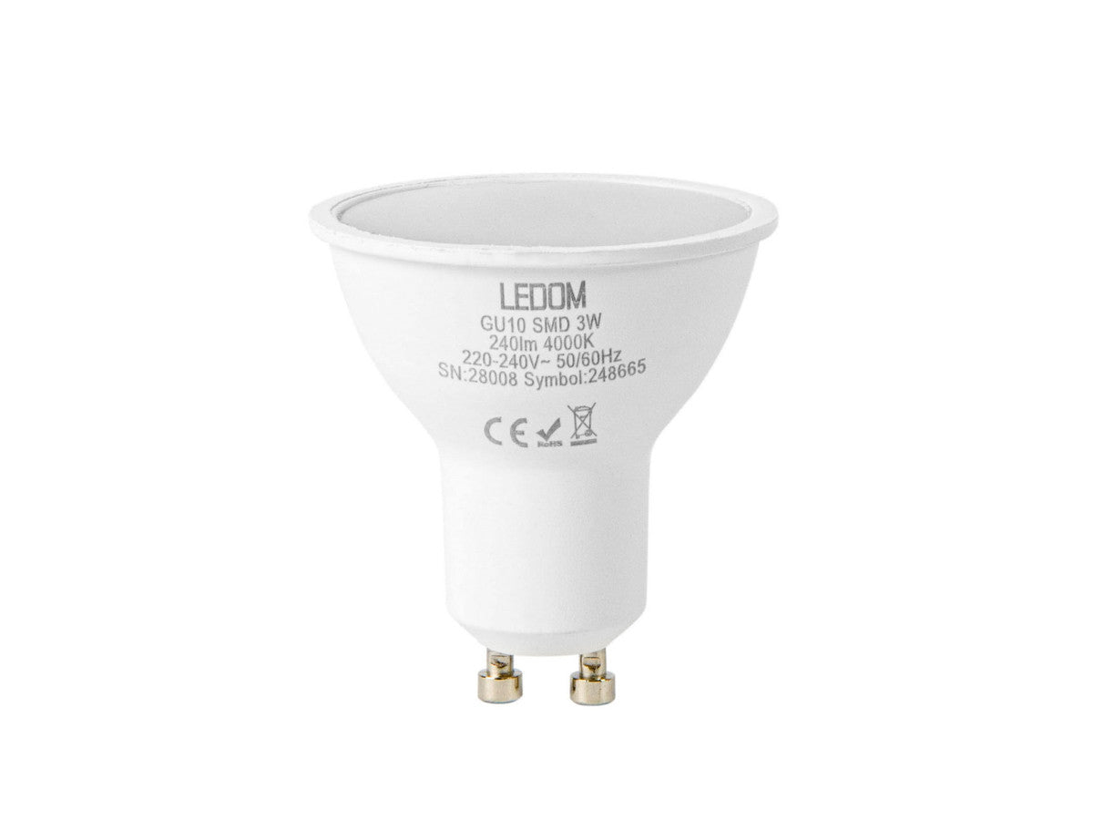 LED lamp GU10 4000K 3W 240lm 230V 120° PC LITE