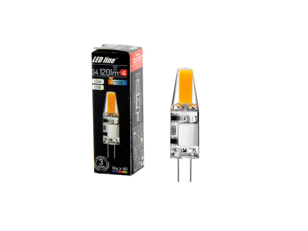 LED-lamp G4 COB 2700K 1,5W 120lm 10-18V AC/DC 360 ° Silicium LITE